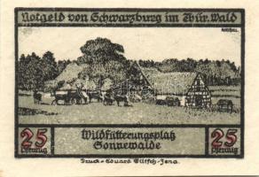 Német Birodalom/Weimari Köztársaság Schwarzburg 1922. 25Pf (2x) + 50Pf (5x)7klf, teljes sor T:I