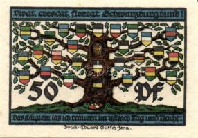 Német Birodalom/Weimari Köztársaság Schwarzburg 1922. 25Pf (2x) + 50Pf (5x)7klf, teljes sor T:I