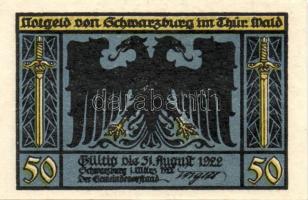 Német Birodalom/Weimari Köztársaság Schwarzburg 1922. 25Pf (2x) + 50Pf (5x)7klf, teljes sor T:I