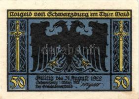 Német Birodalom/Weimari Köztársaság Schwarzburg 1922. 25Pf (2x) + 50Pf (5x)7klf, teljes sor T:I