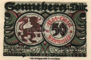 Német Birodalom/Weimari Köztársaság Sonneberg 1921. 50Pf (6x) 6klf, teljes sor T:I