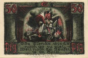 Német Birodalom/Weimari Köztársaság Sonneberg 1921. 50Pf (6x) 6klf, teljes sor T:I