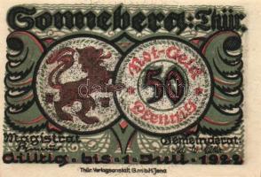 Német Birodalom/Weimari Köztársaság Sonneberg 1921. 50Pf (6x) 6klf, teljes sor T:I