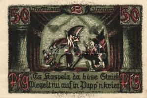 Német Birodalom/Weimari Köztársaság Sonneberg 1921. 50Pf (6x) 6klf, teljes sor T:I