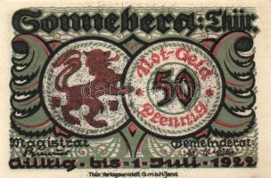 Német Birodalom/Weimari Köztársaság Sonneberg 1921. 50Pf (6x) 6klf, teljes sor T:I