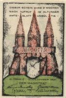 Német Birodalom/Weimari Köztársaság Altona 1921. 20Pf + 30Pf + 40Pf + 60Pf + 70Pf + 80Pf összesen:6klf, teljes sor T:I
