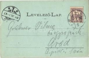 1901 Győr, pályaudvar, vasútállomás. Berecz Viktor kiadása