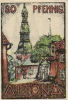 Német Birodalom/Weimari Köztársaság Altona 1921. 20Pf + 30Pf + 40Pf + 60Pf + 70Pf + 80Pf összesen:6k...