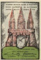 Német Birodalom/Weimari Köztársaság Altona 1921. 20Pf + 30Pf + 40Pf + 60Pf + 70Pf + 80Pf összesen:6k...