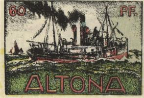 Német Birodalom/Weimari Köztársaság Altona 1921. 20Pf + 30Pf + 40Pf + 60Pf + 70Pf + 80Pf összesen:6k...