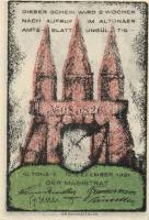 Német Birodalom/Weimari Köztársaság Altona 1921. 20Pf + 30Pf + 40Pf + 60Pf + 70Pf + 80Pf összesen:6k...