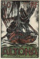 Német Birodalom/Weimari Köztársaság Altona 1921. 20Pf + 30Pf + 40Pf + 60Pf + 70Pf + 80Pf összesen:6k...