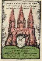 Német Birodalom/Weimari Köztársaság Altona 1921. 20Pf + 30Pf + 40Pf + 60Pf + 70Pf + 80Pf összesen:6k...