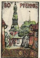 Német Birodalom/Weimari Köztársaság Altona 1921. 20Pf + 30Pf + 40Pf + 60Pf + 70Pf + 80Pf összesen:6klf, teljes sor T:I