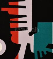 Joseph Kádár (1936-2019): Hommage Bartók. Szitanyomat, papír, jelzett, számozott (98/100), 45×58 cm