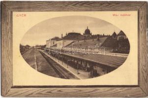 1916 Győr, MÁV Indóház. vasútállomás, vágányok
