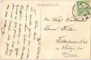 1916 Győr, MÁV Indóház. vasútállomás, vágányok