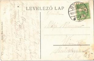 1910 Győr, Vasúti indóház, vasútállomás, vonat (EK)