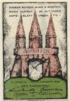 Német Birodalom/Weimari Köztársaság Altona 1921. 20Pf + 30Pf + 40Pf + 60Pf + 70Pf + 80Pf összesen:6k...