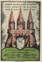 Német Birodalom/Weimari Köztársaság Altona 1921. 20Pf + 30Pf + 40Pf + 60Pf + 70Pf + 80Pf összesen:6k...