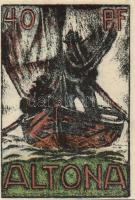 Német Birodalom/Weimari Köztársaság Altona 1921. 20Pf + 30Pf + 40Pf + 60Pf + 70Pf + 80Pf összesen:6k...