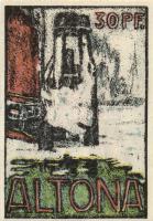 Német Birodalom/Weimari Köztársaság Altona 1921. 20Pf + 30Pf + 40Pf + 60Pf + 70Pf + 80Pf összesen:6k...