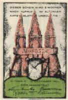 Német Birodalom/Weimari Köztársaság Altona 1921. 20Pf + 30Pf + 40Pf + 60Pf + 70Pf + 80Pf összesen:6k...