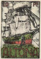 Német Birodalom/Weimari Köztársaság Altona 1921. 20Pf + 30Pf + 40Pf + 60Pf + 70Pf + 80Pf összesen:6k...