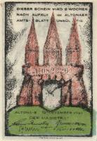 Német Birodalom/Weimari Köztársaság Altona 1921. 20Pf + 30Pf + 40Pf + 60Pf + 70Pf + 80Pf összesen:6k...