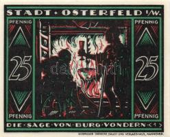 Német Birodalom/Weimari Köztársaság Osterfeld 1921. 25Pf (3x) + 50Pf (3x) + 75Pf (3x)összesen:10klf, teljes sor T:I