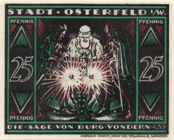 Német Birodalom/Weimari Köztársaság Osterfeld 1921. 25Pf (3x) + 50Pf (3x) + 75Pf (3x)összesen:10klf,...