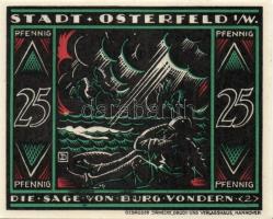 Német Birodalom/Weimari Köztársaság Osterfeld 1921. 25Pf (3x) + 50Pf (3x) + 75Pf (3x)összesen:10klf,...