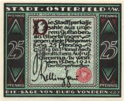 Német Birodalom/Weimari Köztársaság Osterfeld 1921. 25Pf (3x) + 50Pf (3x) + 75Pf (3x)összesen:10klf,...