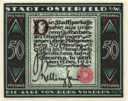 Német Birodalom/Weimari Köztársaság Osterfeld 1921. 25Pf (3x) + 50Pf (3x) + 75Pf (3x)összesen:10klf,...