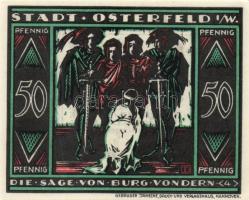 Német Birodalom/Weimari Köztársaság Osterfeld 1921. 25Pf (3x) + 50Pf (3x) + 75Pf (3x)összesen:10klf,...