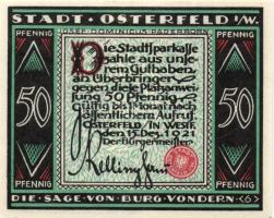 Német Birodalom/Weimari Köztársaság Osterfeld 1921. 25Pf (3x) + 50Pf (3x) + 75Pf (3x)összesen:10klf,...