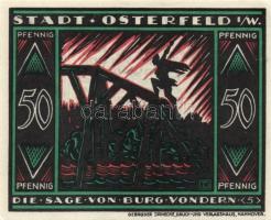 Német Birodalom/Weimari Köztársaság Osterfeld 1921. 25Pf (3x) + 50Pf (3x) + 75Pf (3x)összesen:10klf,...
