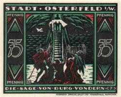 Német Birodalom/Weimari Köztársaság Osterfeld 1921. 25Pf (3x) + 50Pf (3x) + 75Pf (3x)összesen:10klf,...