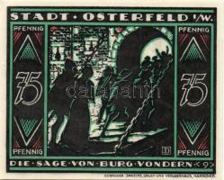 Német Birodalom/Weimari Köztársaság Osterfeld 1921. 25Pf (3x) + 50Pf (3x) + 75Pf (3x)összesen:10klf,...