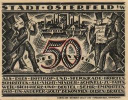 Német Birodalom/Weimari Köztársaság Osterfeld 1921. 50Pf (2x) + 75Pf + 100Pf + 150Pf (2x) öszesen:6k...