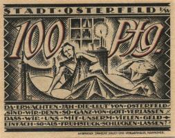 Német Birodalom/Weimari Köztársaság Osterfeld 1921. 50Pf (2x) + 75Pf + 100Pf + 150Pf (2x) öszesen:6k...