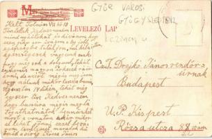 Győr, Czinner városi gyógyszertára, belső. Baross út és Kazinczy utca sarok (Rb)