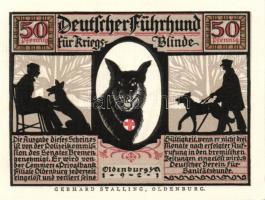 Német Birodalom/Weimari Köztársaság Oldenburg 1921. 50Pf (6x) 6klf, teljes sor T:I