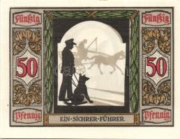 Német Birodalom/Weimari Köztársaság Oldenburg 1921. 50Pf (6x) 6klf, teljes sor T:I