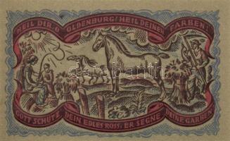 Német Birodalom/Weimari Köztársaság Oldenburg 1921. 50Pf (6x) 6klf, teljes sor T:I