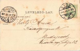 1902 Győr, Magyar vagongyár és gépgyár, iparvasút, csillék. Kiadja Nitsmann József (EK)