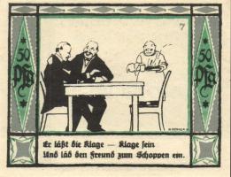 Német Birodalom/Weimari Köztársaság Mülsen-St.Jacob 1921. 50Pf (8x) 8klf, teljes sor T:I-