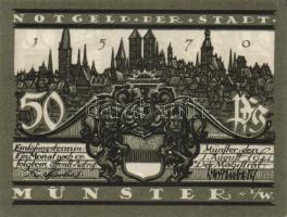 Német Birodalom/Weimari Köztársaság Münster 1921. 50Pf (5x) 5klf, teljes sor T:I