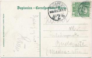 1908 Dubrovnik, Ragusa; Vrata od Ploca / Porta Ploce / kikötő, erőd / port, sailing vessels, fortres...