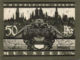 Német Birodalom/Weimari Köztársaság Münster 1921. 50Pf (5x) 5klf, teljes sor T:I